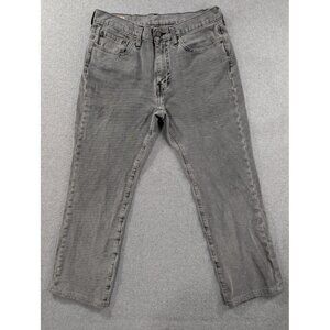 Levis 514 Premium Jeans Mens 32x29 Gray Corduroy Straight Stretch Denim